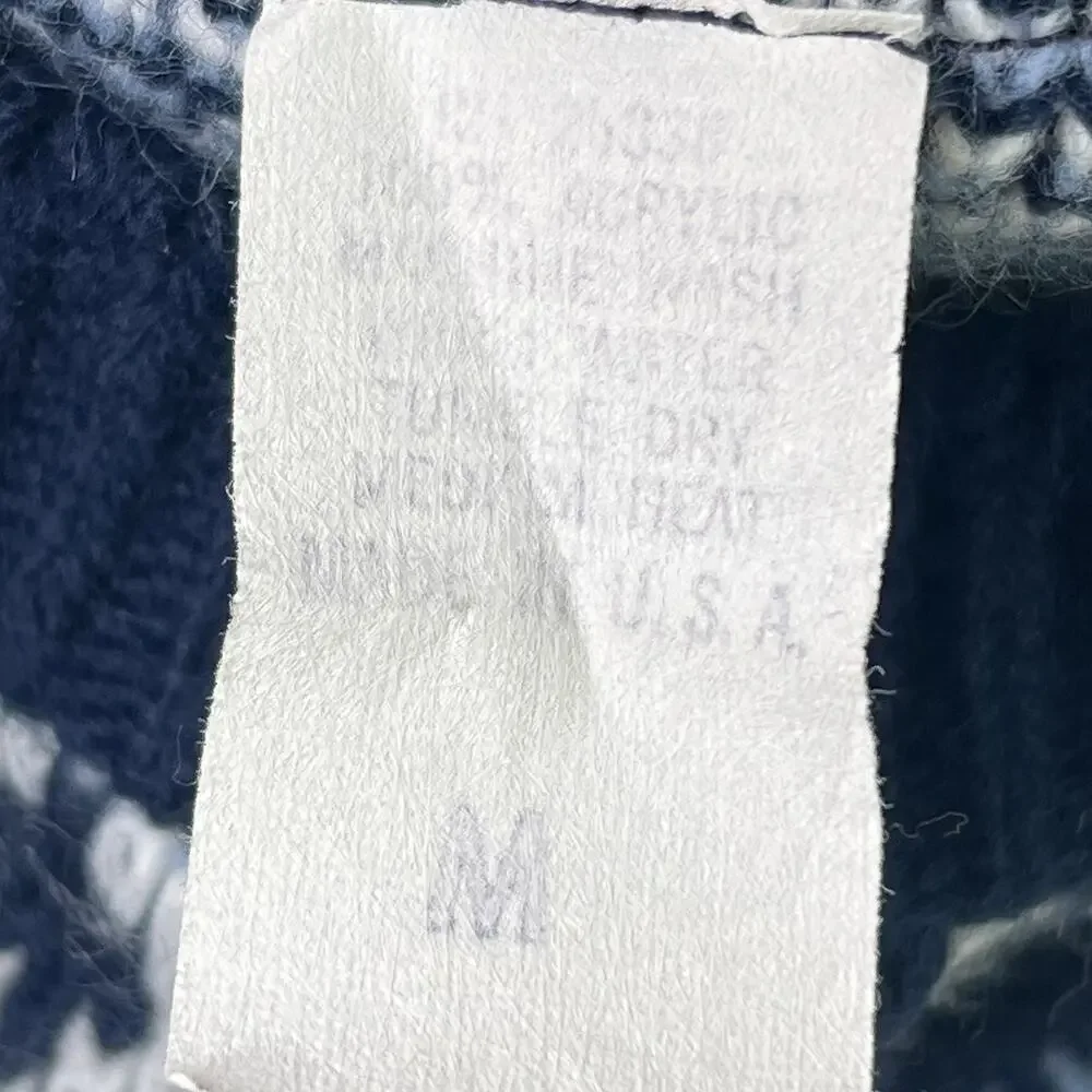 Vintage Geometric Sweater 80s Argyle Diamond Knit Blue White Eclectic Grandpa